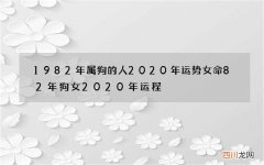 1982年属狗的人2020年运势女命 82年狗女2020年运程