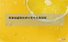 背部拔罐颜色鲜红是什么原因呢