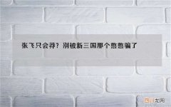 张飞只会莽？别被新三国那个憨憨骗了