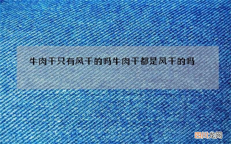 牛肉干只有风干的吗 牛肉干都是风干的吗