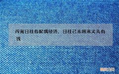 丙寅日柱看配偶经济，日柱己未将来丈夫有钱