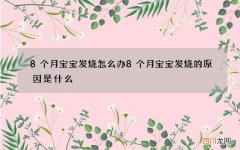 8个月宝宝发烧怎么办 8个月宝宝发烧的原因是什么