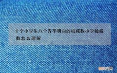 十个小学生八个弄不明白的被减数 小学被减数怎么理解