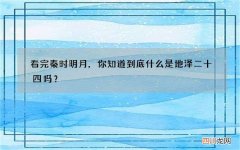 看完秦时明月，你知道到底什么是地泽二十四吗？