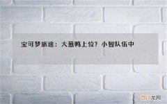 宝可梦旅途：大葱鸭上位？小智队伍中，地位最低的应该是快龙了吧