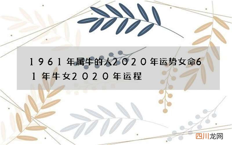 1961年属牛的人2020年运势女命 61年牛女2020年运程
