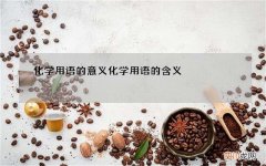 化学用语的意义 化学用语的含义