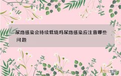 尿路感染会持续低烧吗 尿路感染应注意哪些问题