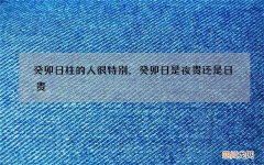 癸卯日柱的人很特别，癸卯日是夜贵还是日贵