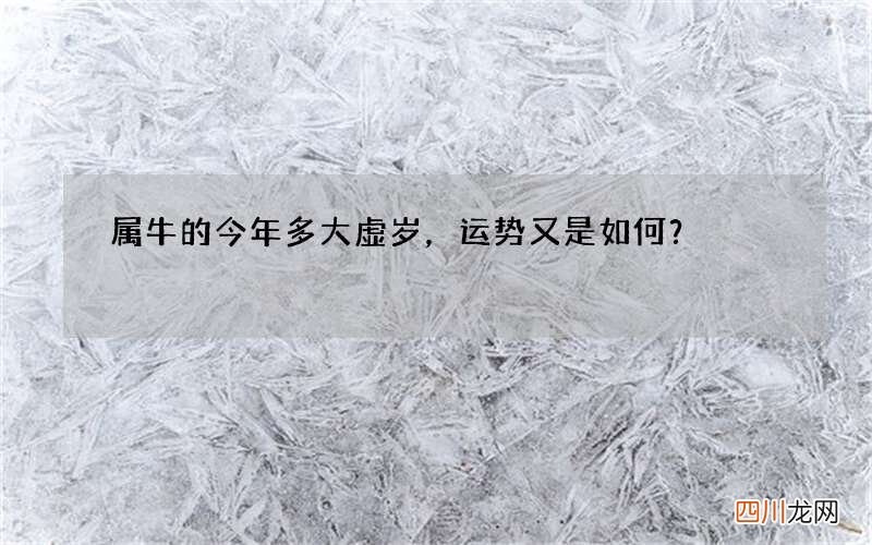 属牛的今年多大虚岁，运势又是如何？
