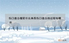 伤口愈合慢是什么体质 伤口愈合的过程有哪些