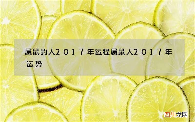 属鼠的人2017年运程 属鼠人2017年运势