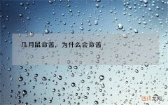 几月鼠命苦，为什么会命苦