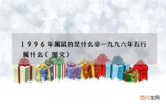 图文 1996年属鼠的是什么命 一九九六年五行属什么