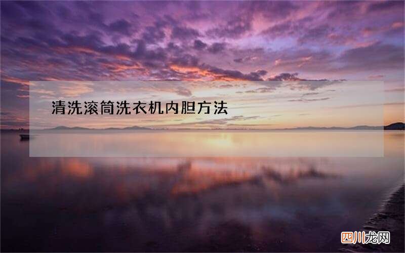 清洗滚筒洗衣机内胆方法