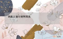 锅盖上油污如何清洗