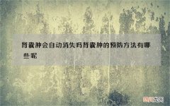 肾囊肿会自动消失吗 肾囊肿的预防方法有哪些呢