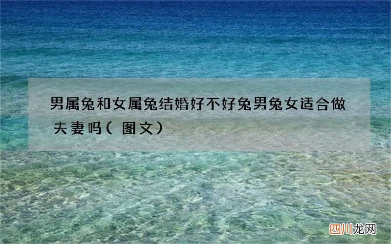 图文 男属兔和女属兔结婚好不好 兔男兔女适合做夫妻吗
