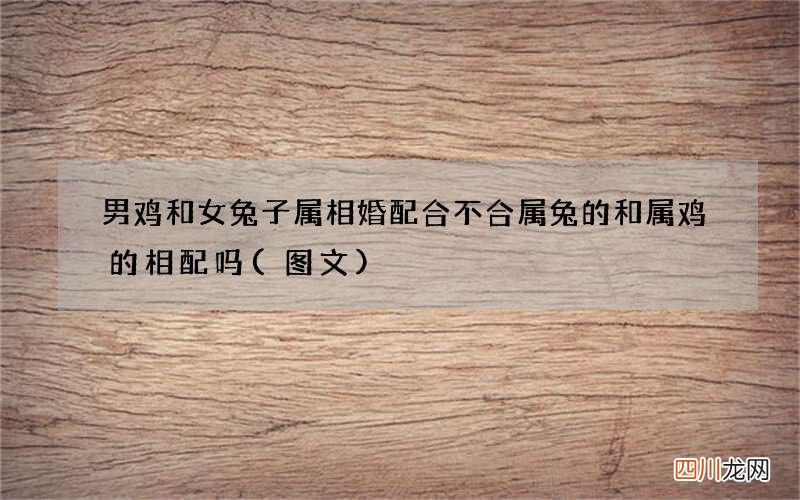 图文 男鸡和女兔子属相婚配合不合 属兔的和属鸡的相配吗