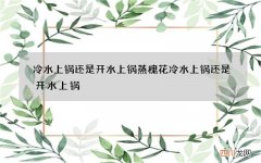 冷水上锅还是开水上锅 蒸槐花冷水上锅还是开水上锅