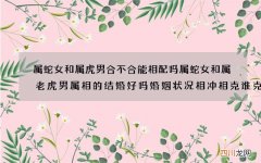 图文 属蛇女和属虎男合不合能相配吗 属蛇女和属老虎男属相的结婚好吗婚姻状