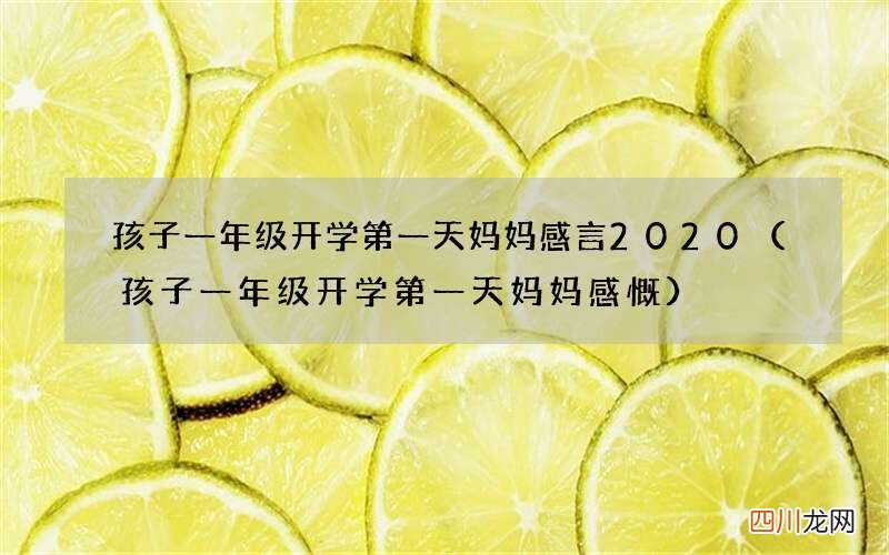 孩子一年级开学第一天妈妈感慨 孩子一年级开学第一天妈妈感言2020