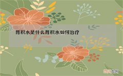 肾积水是什么 肾积水如何治疗