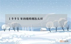 1995年的猪婚姻怎么样，95年属猪一生有几次婚姻