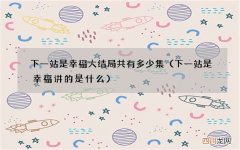 下一站是幸福讲的是什么 下一站是幸福大结局共有多少集