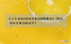 适合向女生表白的句子 520告白日向女生表白的浪漫句子
