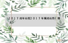 图文 2017鸡年运程 2017年属鸡运势