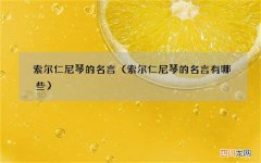 索尔仁尼琴的名言有哪些 索尔仁尼琴的名言