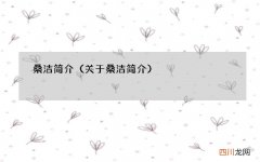 关于桑洁简介 桑洁简介