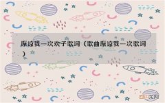 歌曲原谅我一次歌词 原谅我一次欢子歌词