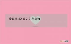 癸丑日柱2022 年运势，马2022 年运势完整版