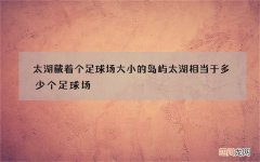 太湖藏着个足球场大小的岛屿 太湖相当于多少个足球场