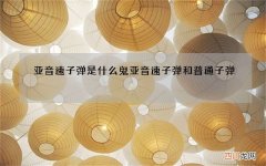 亚音速子弹是什么鬼 亚音速子弹和普通子弹
