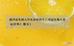图文 腊月出生的人什么命 农历十二月出生的人命运好吗