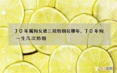 70年属狗女第三段婚姻在哪年，70年狗一生几次婚姻
