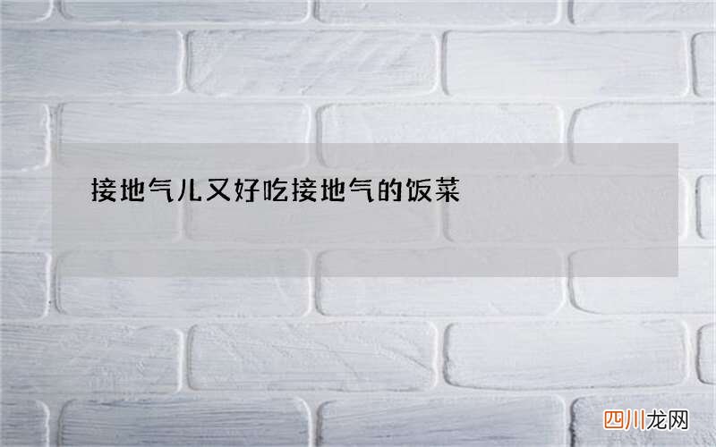 接地气儿又好吃 接地气的饭菜
