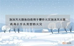 泡沫灭火器各自适用于哪些火灾 泡沫灭火器适用于什么类型的火灾