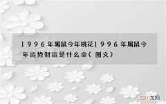 图文 1996年属鼠今年桃花 1996年属鼠今年运势财运是什么命