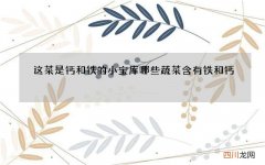 这菜是钙和铁的小宝库 哪些蔬菜含有铁和钙