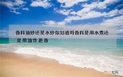 香料油炒还是水炒你知道吗 香料是用水煮还是用油炸更香
