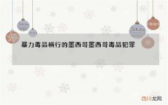 暴力毒品横行的墨西哥 墨西哥毒品犯罪