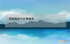 实拍南京乌衣巷 南京 乌衣巷