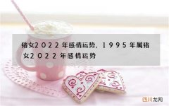 猪女2022年感情运势，1995年属猪女2022年感情运势
