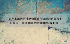 火车上旅客的排泄物是通向轨道的吗 在火车上厕所,排泄物真的直接排轨道上吗