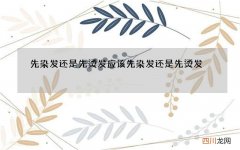 先染发还是先烫发 应该先染发还是先烫发