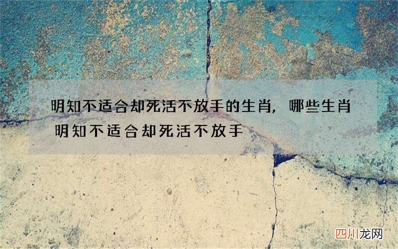 明知不适合却死活不放手的生肖,哪些生肖明知不适合却死活不放手
